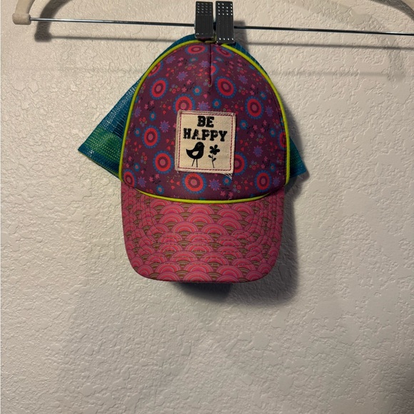 NATURAL LIFE “Be Happy” Women’s Multi-Print Colorful Trucker Hat One Size - Picture 2 of 6
